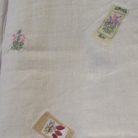 *3/$10*  Alexandra Bartlett Linen Garden Seeds Shorts 17" Inseam - Picture 9 of 15